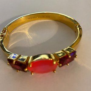 Kate Spade Hancock Park Gem Pink/Red Gold Hinge Bracelet